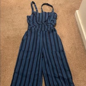 Never worn size six Denim Anthropologie jumpsuit.